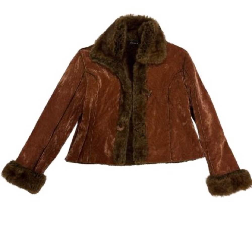 Faux fur trim coat